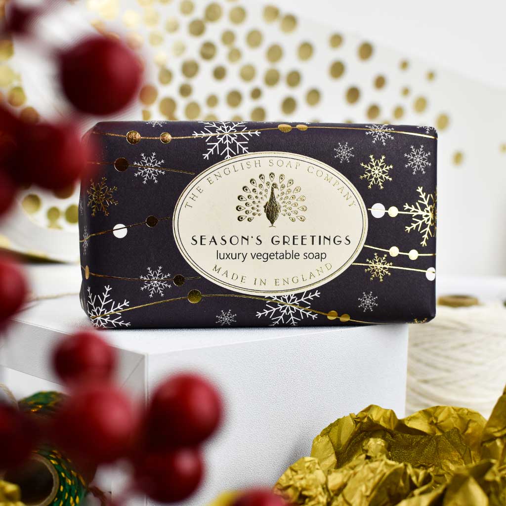 Season's Greetings Christmas Soap