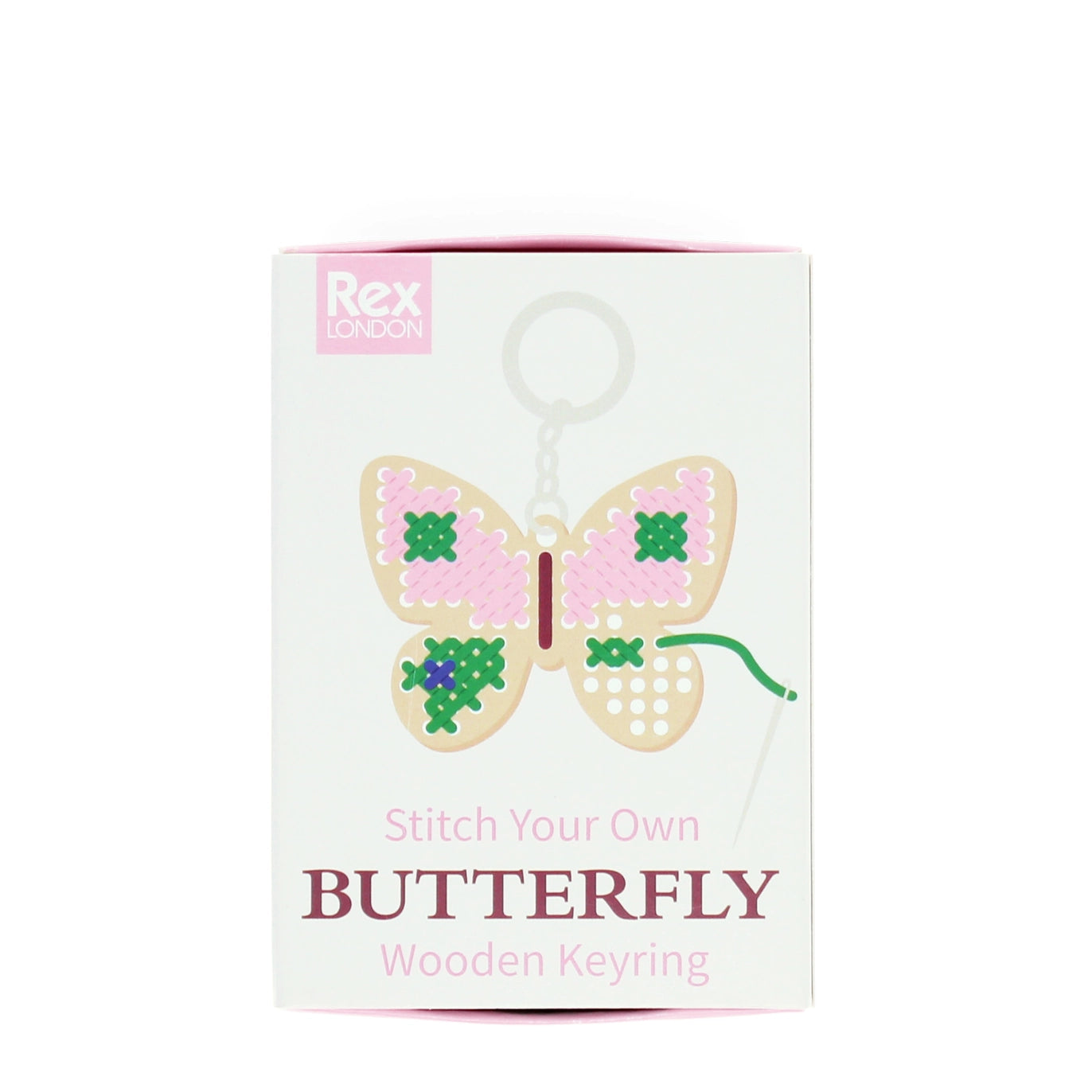 Stitch Your Own Butterfly Wooden Keyring