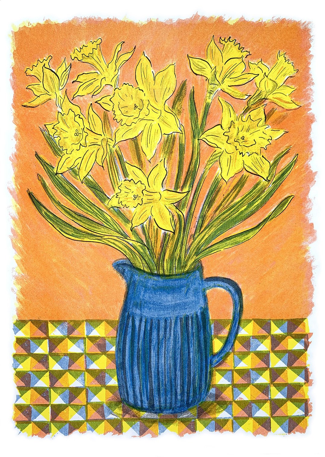Daffodils Greeting Card - Rachel Clark