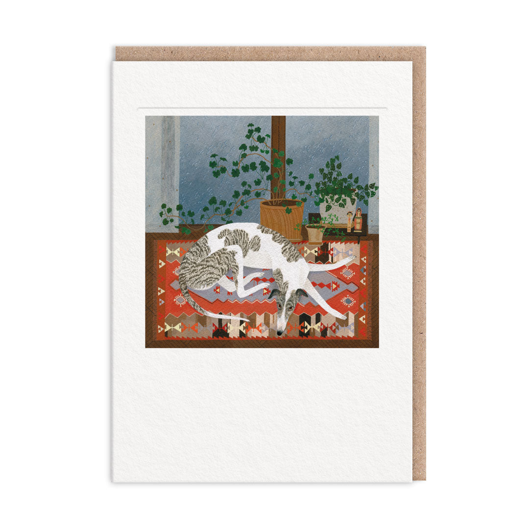 Rainy Greyhound Frame It Art Card - Yelena Bryksenkova