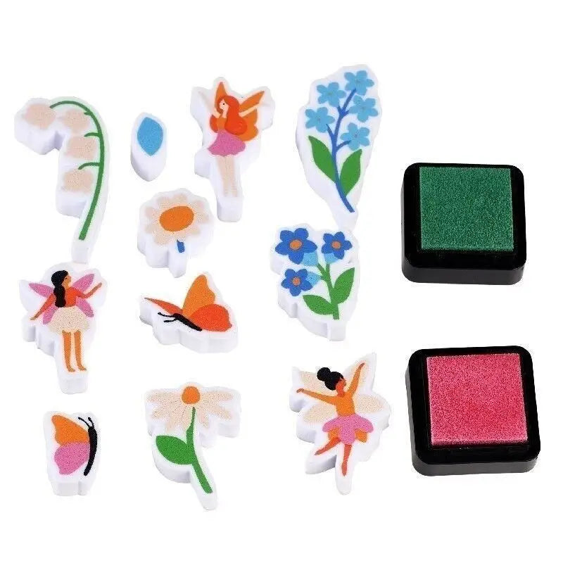 Fairies in the Garden: Set of Mini Stamps