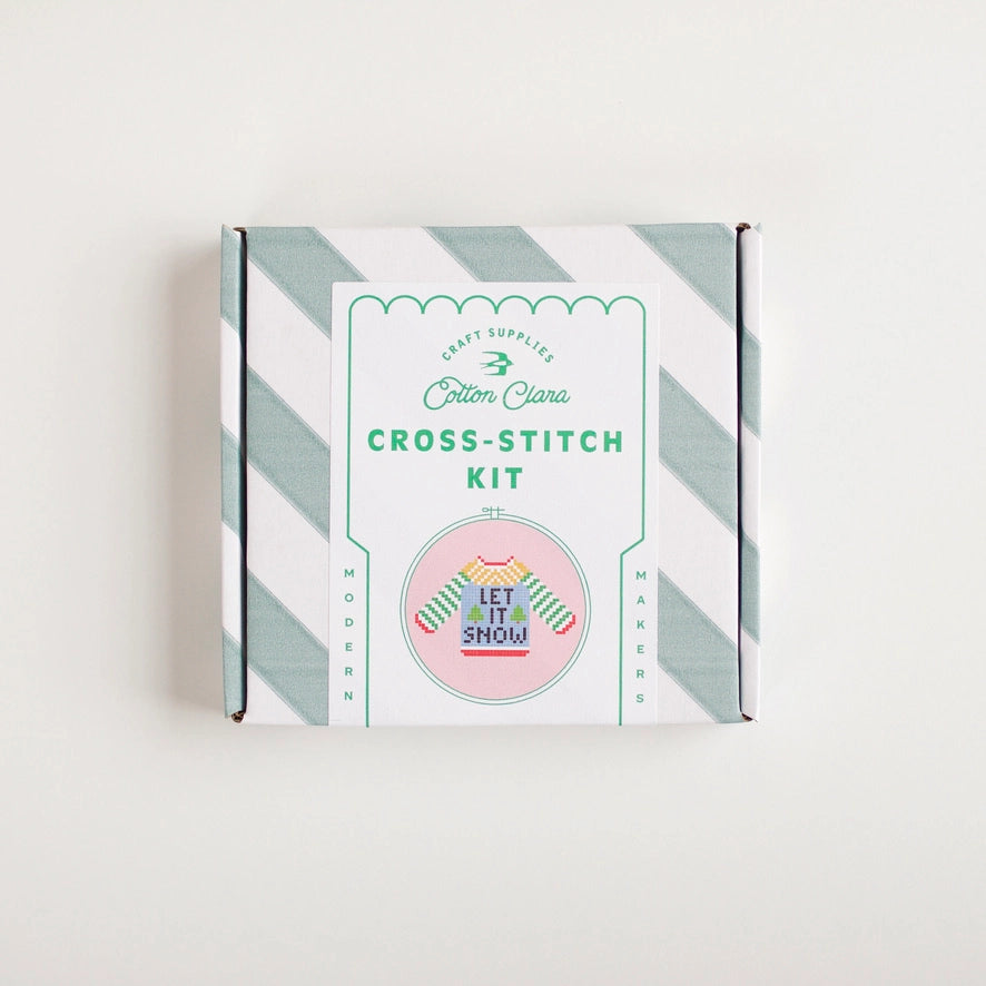 Let It Snow Sweater Beginner Cross Stitch Kit