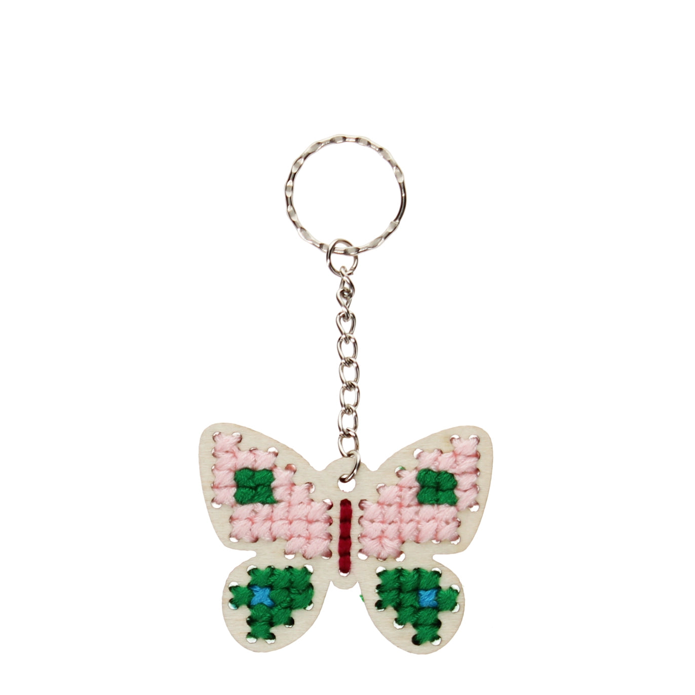 Stitch Your Own Butterfly Wooden Keyring