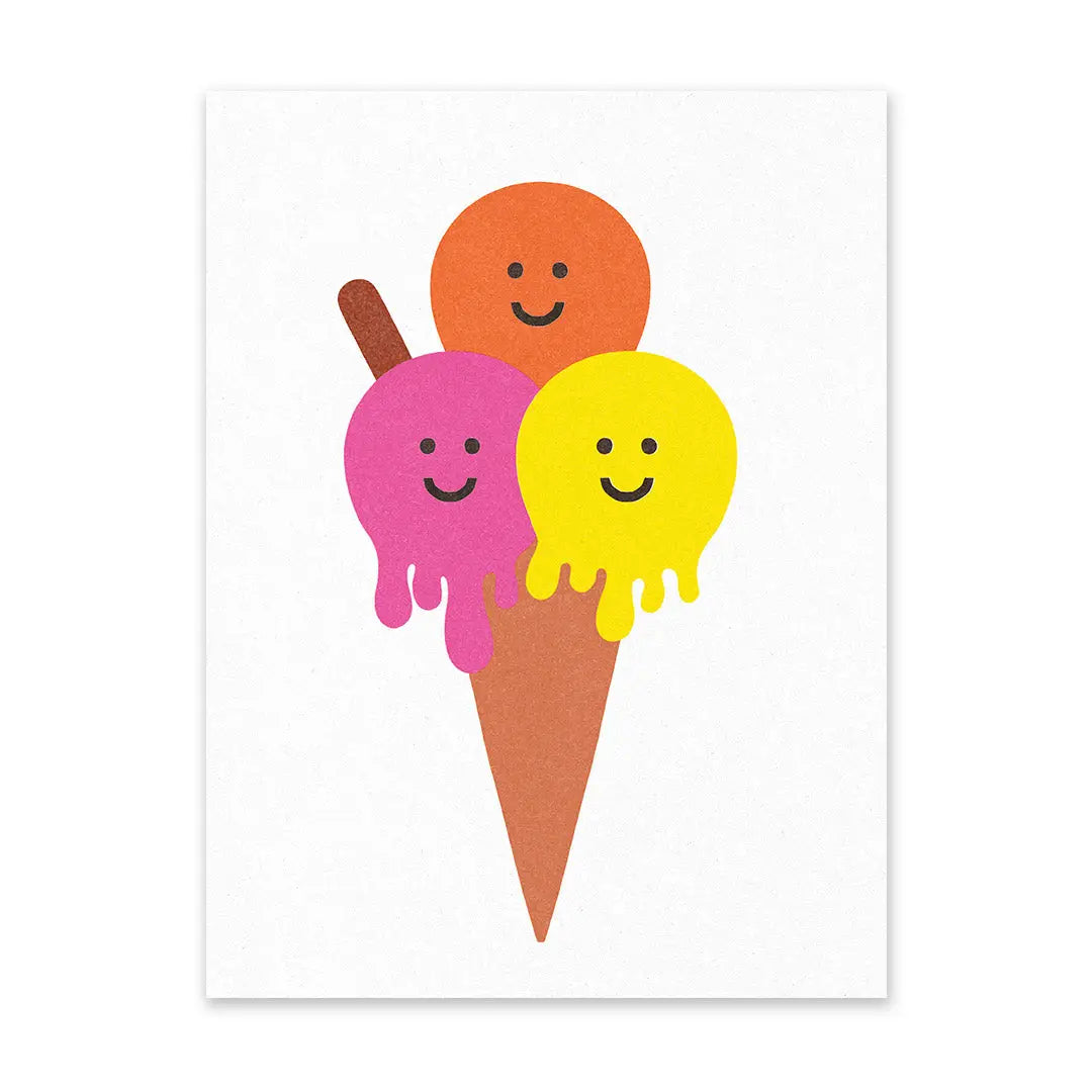 Ice Cream 8 x 6" Riso Print