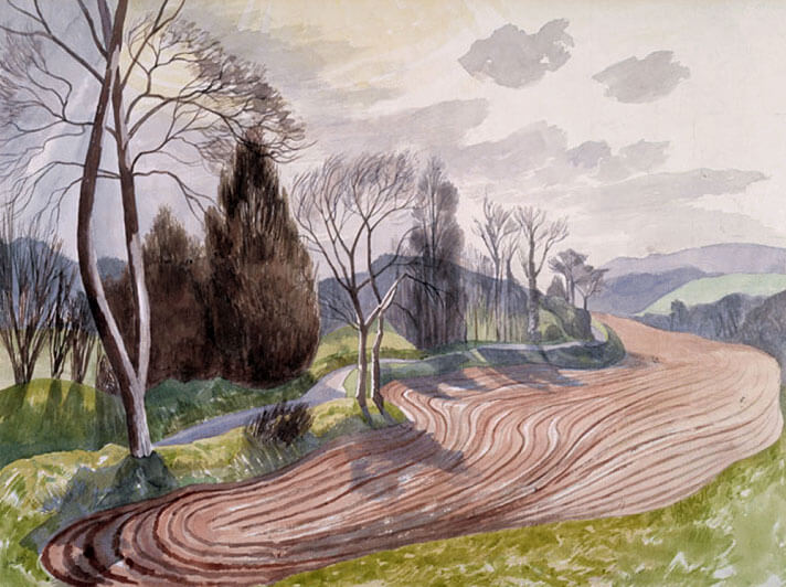 Landscape Near Hadleigh Greeting Card - John Northcote Nash