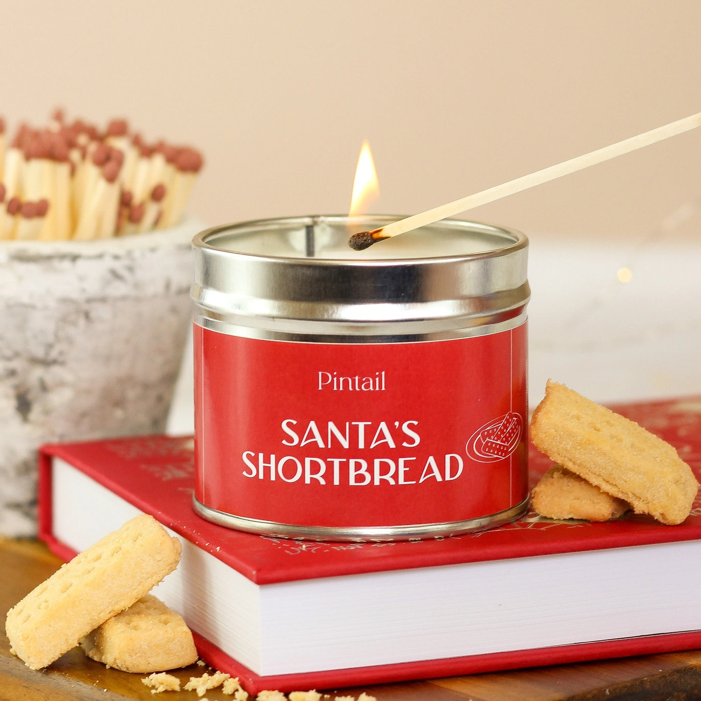 Santa's Shortbread Candle