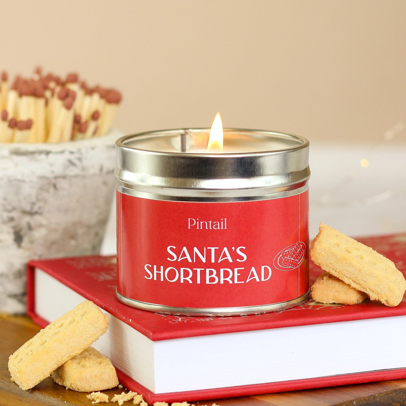 Santa's Shortbread Candle