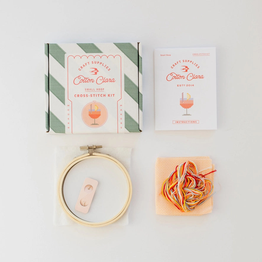 Aperol Cocktail Beginner Cross Stitch Kit