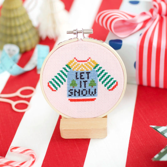 Let It Snow Sweater Beginner Cross Stitch Kit
