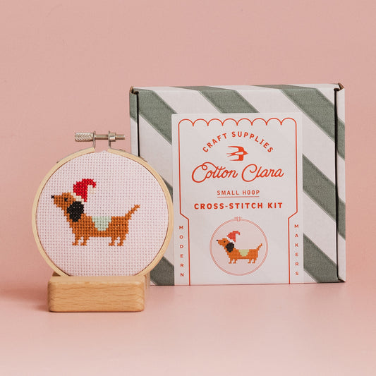 Christmas Dachshund Cross Stitch Kit