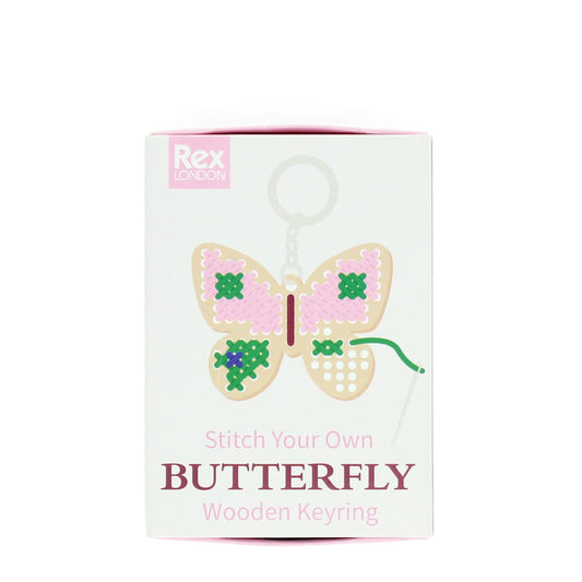 Stitch Your Own Butterfly Wooden Keyring