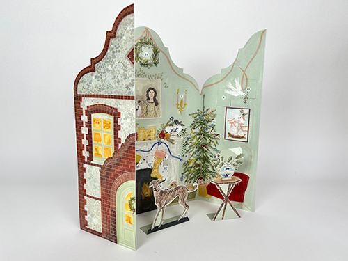 Festive Dutch Gable Advent Calendar - Polly Fern