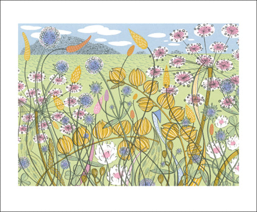 Machair Greeting Card - Angie Lewin