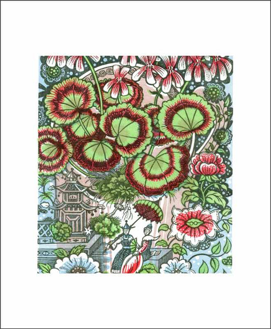 Pelargonium Card - Angie Lewin