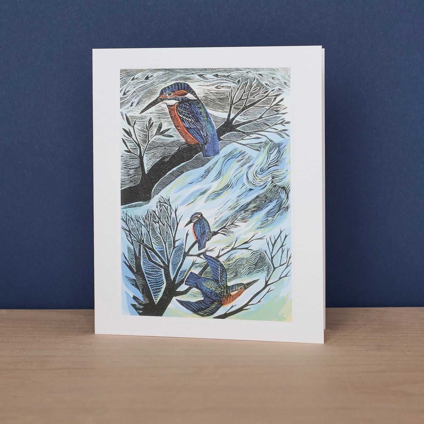 Suffolk Kingfishers Greeting Card - Angela Harding