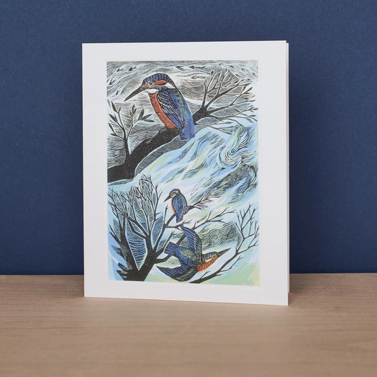 Suffolk Kingfishers Greeting Card - Angela Harding