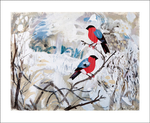 Bull Finches Greeting Card - Mark Hearld