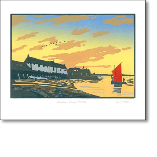Burnham Overy Staithe Greeting Card - Colin Moore
