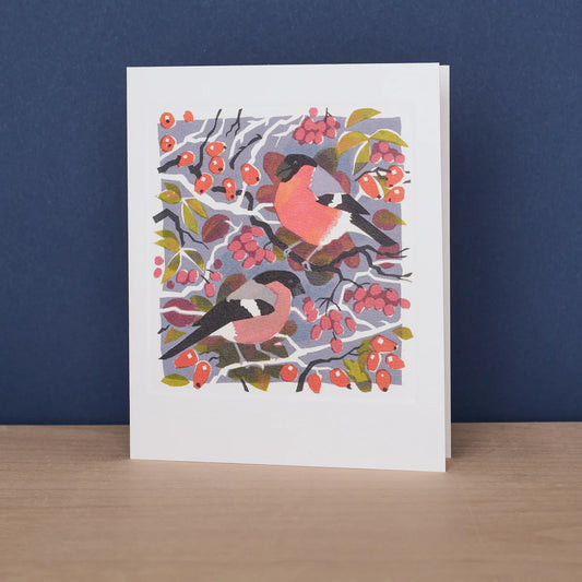 Bullfinches Greeting Card - Carry Akroyd