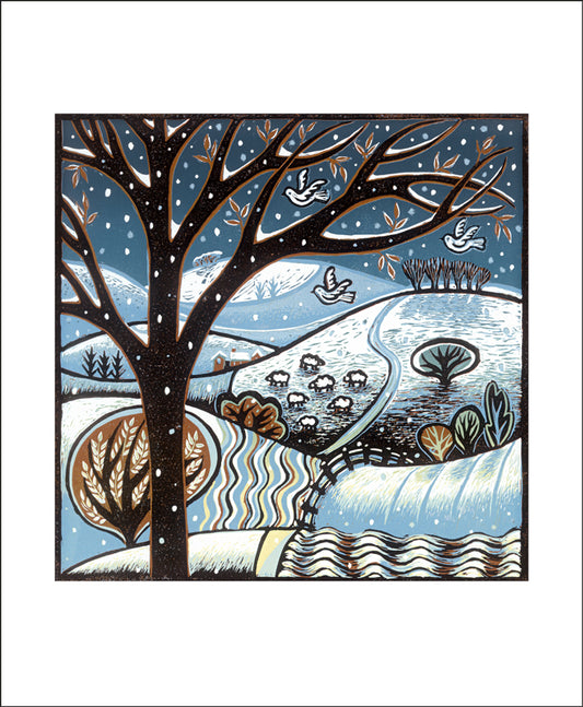 Snow on the Hills Greeting Card - Diana Croft