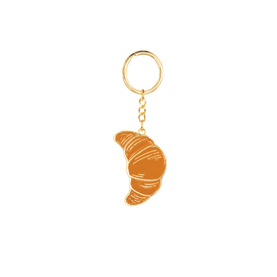 Croissant Enamel Keyring