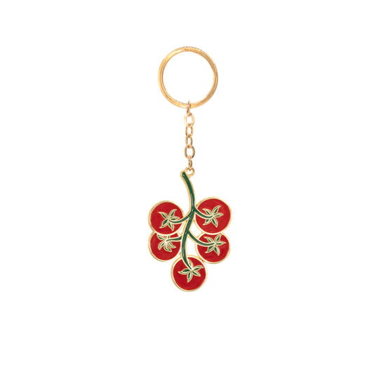 Tomato Enamel Keyring