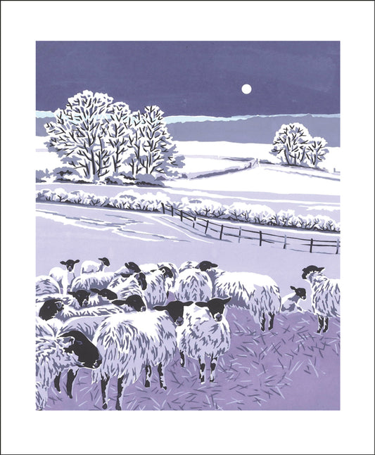 Flocks by Night Greeting Card - Lizzie Perkins