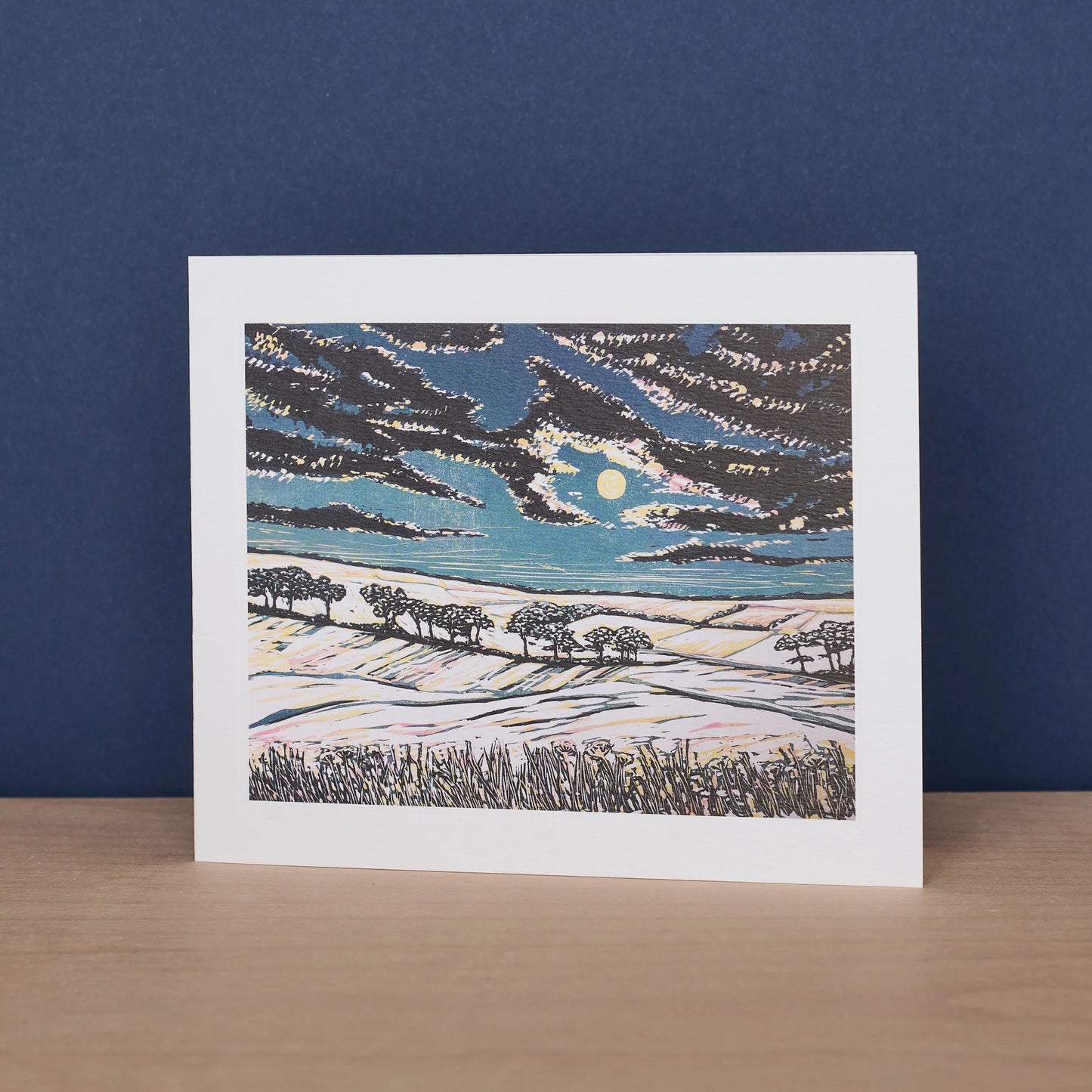 Full Moon Greeting Card - Louise Stebbing