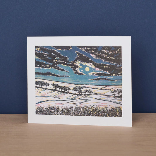 Full Moon Greeting Card - Louise Stebbing