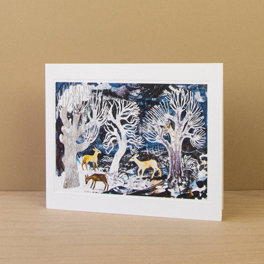 Deer at the Wood's Edge Greeting Card - Mark Hearld