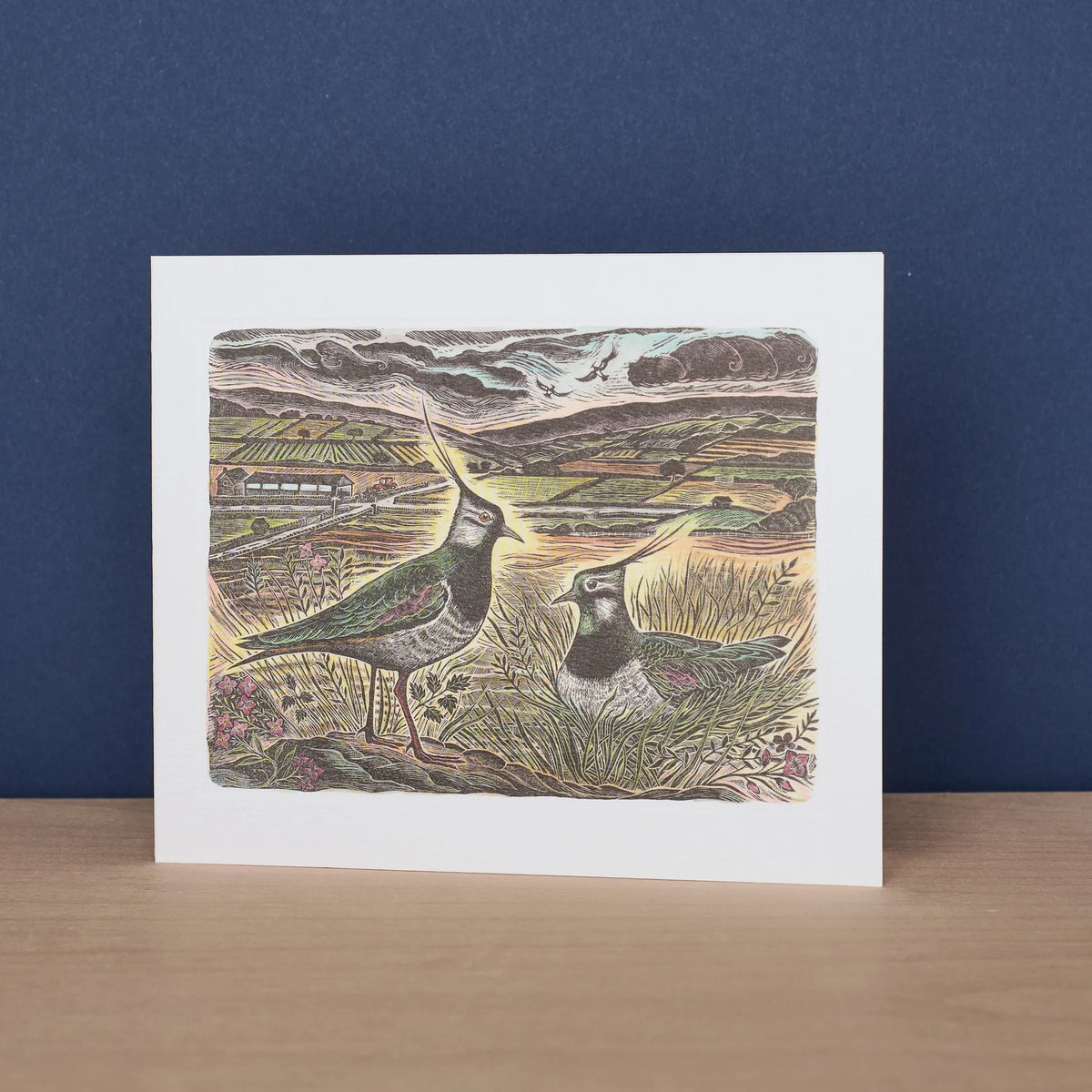 Pewits O'er the Cranberry Cross Greetings Card - Gillian Tyler