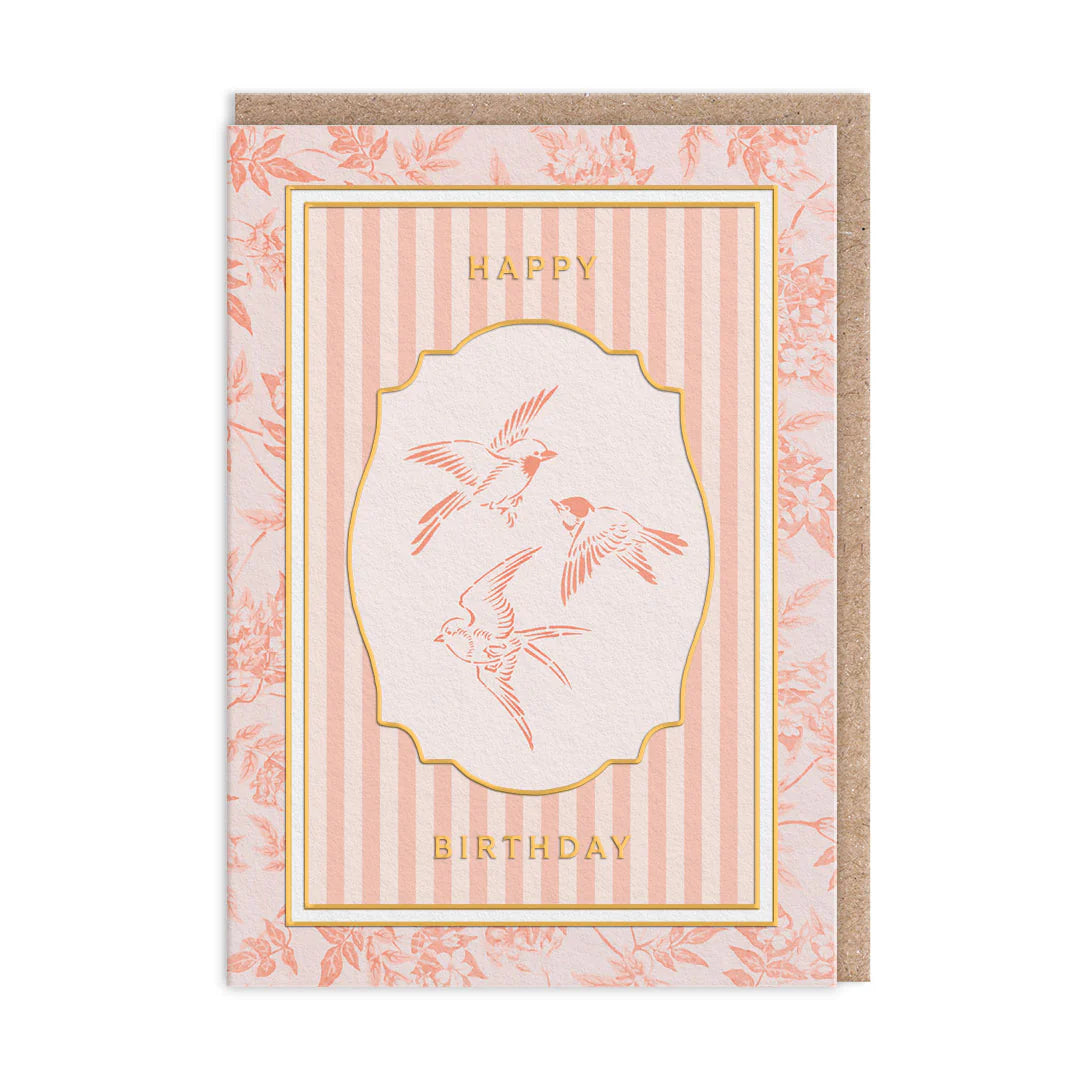 Happy Birthday Collection of Birds Greeting Card - V&A