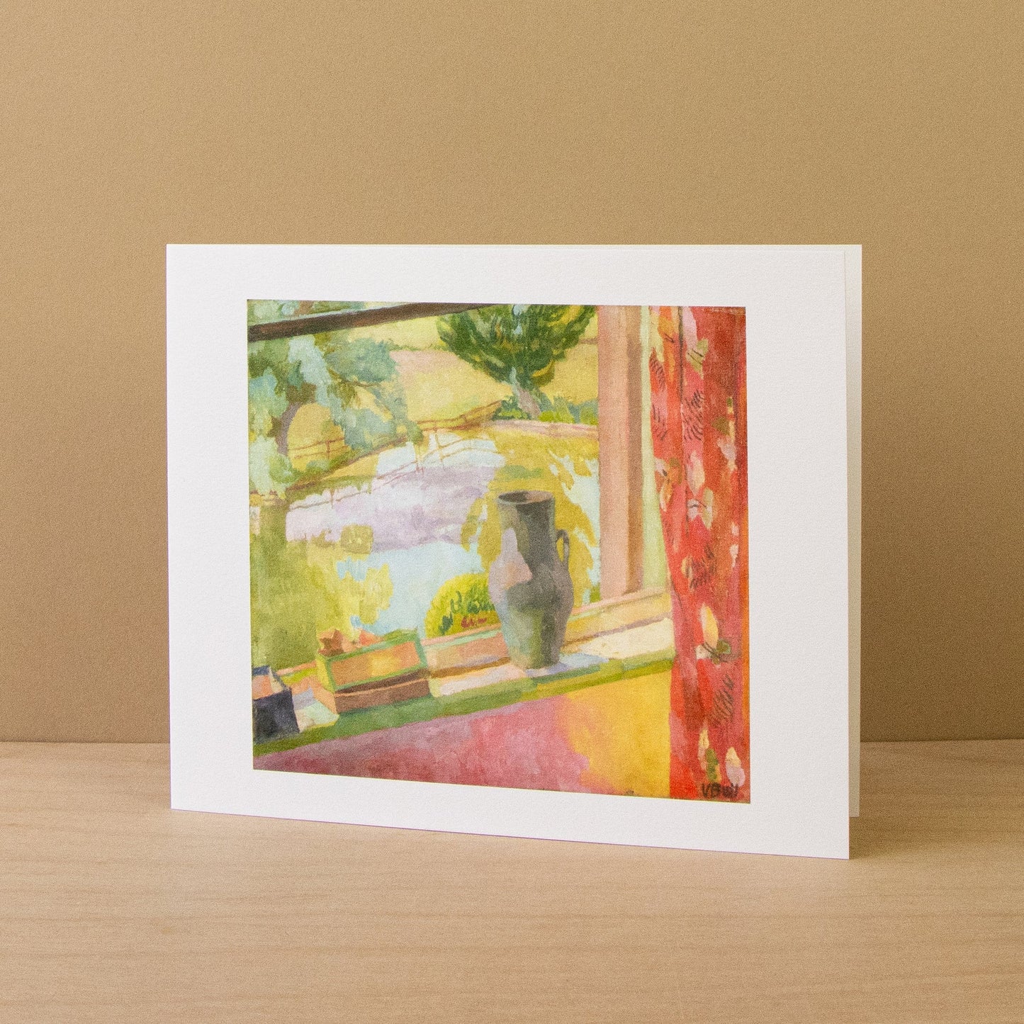 View of the Pond at Charleston c.1919 Greeting Card - Vanessa Bell