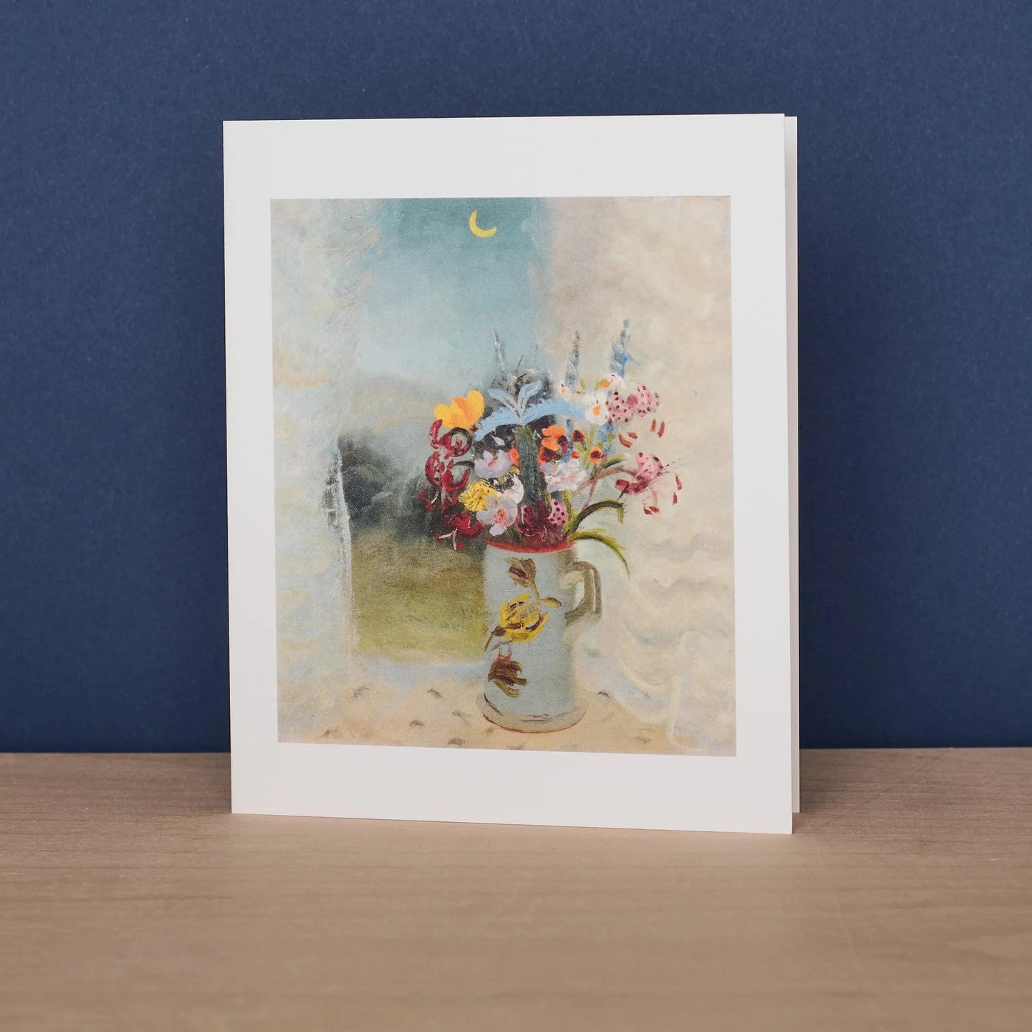 Flowers by Moonlight Greeting Card - Winifred Nicholson
