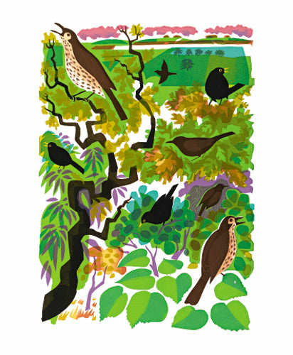 Astonished Bushes Greeting Card - Carry Akroyd