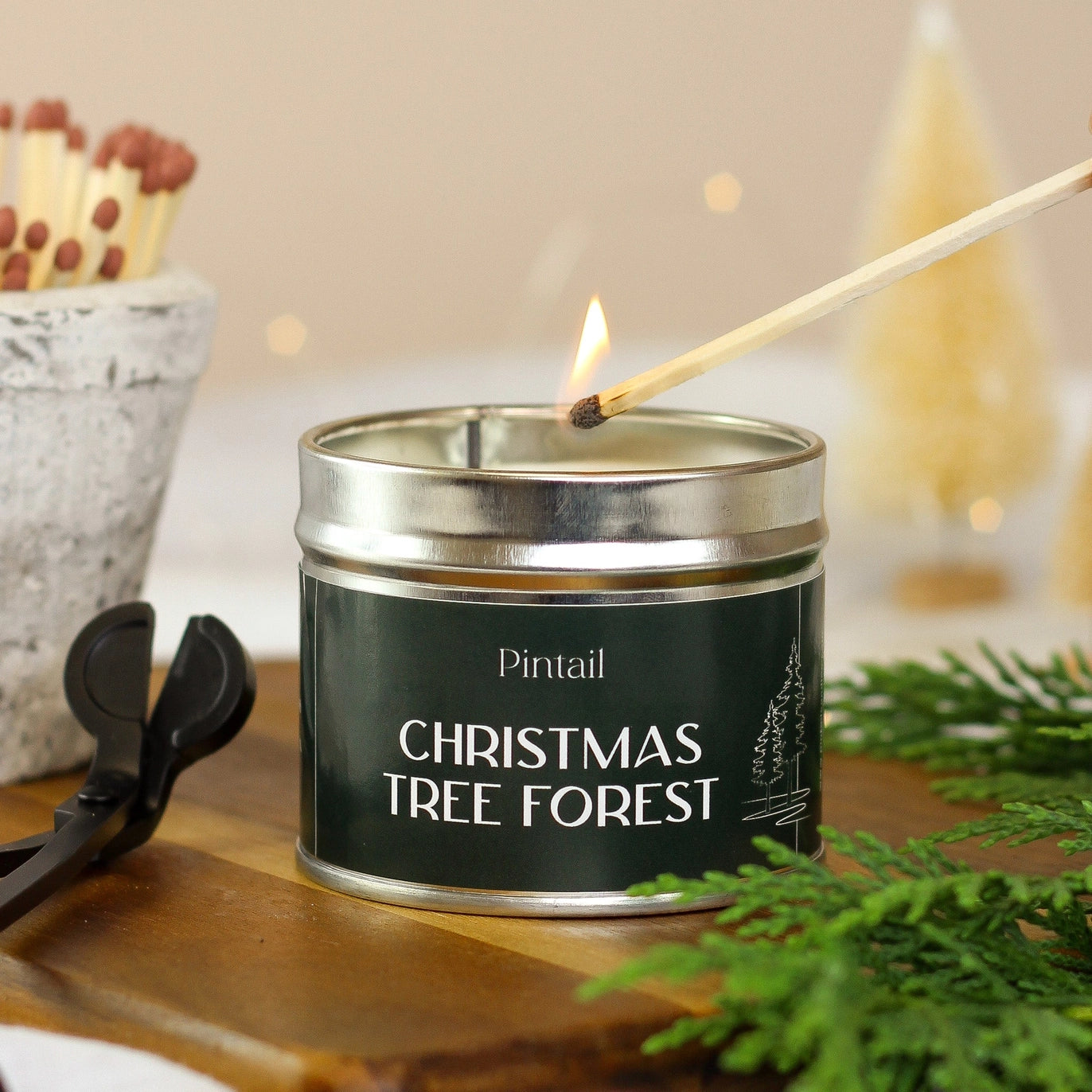 Christmas Tree Forest Candle