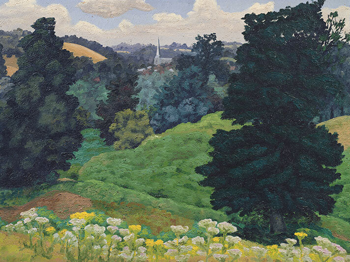 Hadleigh Church Greeting Card - Cedric Morris